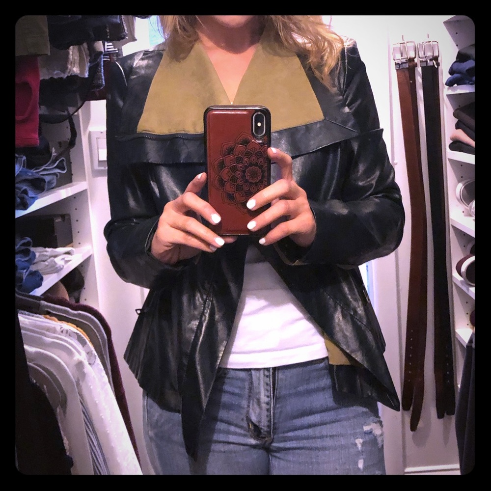 TOV Faux Leather/Faux Suede Jacket